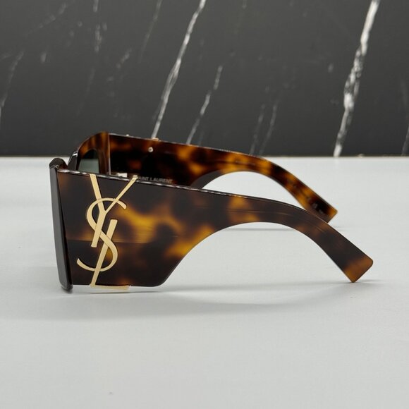 NEW SL M119 BLAZE 002 SAINT LAURENT BLAZE HAVANA OVERSIZED SUNGLASSES SLM119 - Picture 6 of 13